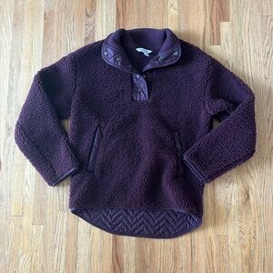 NWOT Athleta Sherpa Snap Sweatshirt